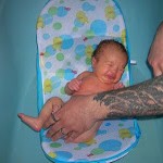 Mallorys first real bath