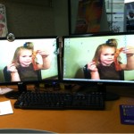 Background on daddy’s work computer